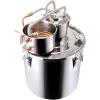 imageVEVOR Alcohol Still 5Gal  19L Alcohol Distiller with Thumper Keg Distillery Kit for Alcohol with Copper Tube Buildin Thermometer ampamp Water Pump for Wine Whisky Brandy13 Gal