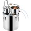 imageVEVOR Alcohol Still 5Gal  19L Alcohol Distiller with Thumper Keg Distillery Kit for Alcohol with Copper Tube Buildin Thermometer ampamp Water Pump for Wine Whisky Brandy8 Gal