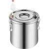 imageVEVOR Alcohol Still 5Gal  19L Alcohol Distiller with Thumper Keg Distillery Kit for Alcohol with Copper Tube Buildin Thermometer ampamp Water Pump for Wine Whisky Brandy3 Gal