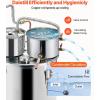 imageVEVOR Alcohol Still 5Gal  19L Alcohol Distiller with Thumper Keg Distillery Kit for Alcohol with Copper Tube Buildin Thermometer ampamp Water Pump for Wine Whisky Brandy8 Gal