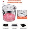 imageVEVOR Alcohol Still 5Gal  19L Alcohol Distiller with Thumper Keg Distillery Kit for Alcohol with Copper Tube Buildin Thermometer ampamp Water Pump for Wine Whisky Brandy8 Gal