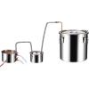 imageVEVOR Alcohol Still 5Gal  19L Alcohol Distiller with Thumper Keg Distillery Kit for Alcohol with Copper Tube Buildin Thermometer ampamp Water Pump for Wine Whisky Brandy13 Gal
