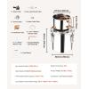 imageVEVOR Alcohol Still 8 Gal  30 L Stainless Steel Water Alcohol Distiller with Copper Coil Home Brewing Refining Fermentation Kit with Thermometer ampamp Pump for Wine Whisky Brandy Silver3 Gal