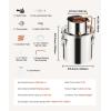 imageVEVOR Alcohol Still 8 Gal  30 L Stainless Steel Water Alcohol Distiller with Copper Coil Home Brewing Refining Fermentation Kit with Thermometer ampamp Pump for Wine Whisky Brandy Silver5 Gal