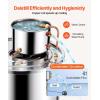 imageVEVOR Alcohol Still 8 Gal  30 L Stainless Steel Water Alcohol Distiller with Copper Coil Home Brewing Refining Fermentation Kit with Thermometer ampamp Pump for Wine Whisky Brandy Silver132 Gal