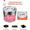 imageVEVOR Alcohol Still 8 Gal  30 L Stainless Steel Water Alcohol Distiller with Copper Coil Home Brewing Refining Fermentation Kit with Thermometer ampamp Pump for Wine Whisky Brandy Silver3 Gal