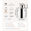 imageVEVOR Alcohol Still 8 Gal  30 L Stainless Steel Water Alcohol Distiller with Copper Coil Home Brewing Refining Fermentation Kit with Thermometer ampamp Pump for Wine Whisky Brandy Silver132 Gal