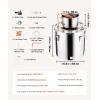 imageVEVOR Alcohol Still 8 Gal  30 L Stainless Steel Water Alcohol Distiller with Copper Coil Home Brewing Refining Fermentation Kit with Thermometer ampamp Pump for Wine Whisky Brandy Silver8 Gal