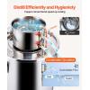 imageVEVOR Alcohol Still 8 Gal  30 L Stainless Steel Water Alcohol Distiller with Copper Coil Home Brewing Refining Fermentation Kit with Thermometer for Wine Whisky Brandy Silver8Gal