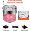 imageVEVOR Alcohol Still 8 Gal  30 L Stainless Steel Water Alcohol Distiller with Copper Coil Home Brewing Refining Fermentation Kit with Thermometer for Wine Whisky Brandy Silver5Gal