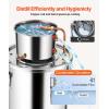 imageVEVOR Alcohol Still 8 Gal  30 L Stainless Steel Water Alcohol Distiller with Copper Coil Home Brewing Refining Fermentation Kit with Thermometer for Wine Whisky Brandy Silver5Gal