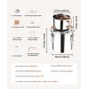 imageVEVOR Alcohol Still 8 Gal  30 L Stainless Steel Water Alcohol Distiller with Copper Coil Home Brewing Refining Fermentation Kit with Thermometer for Wine Whisky Brandy Silver3Gal