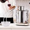 imageVEVOR Alcohol Still 8 Gal  30 L Stainless Steel Water Alcohol Distiller with Copper Coil Home Brewing Refining Fermentation Kit with Thermometer for Wine Whisky Brandy Silver8Gal