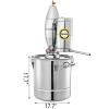 imageVEVOR Alcohol Still 8Gal30L Alcohol Distiller with Ceramic Balls for Purer Wine Distillery Kit for Alcohol with Brewing Kit for DIY Whisky Wine Brandy70L