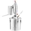imageVEVOR Alcohol Still 8Gal30L Alcohol Distiller with Ceramic Balls for Purer Wine Distillery Kit for Alcohol with Brewing Kit for DIY Whisky Wine Brandy50L