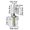 imageVEVOR Alcohol Still 8Gal30L Alcohol Distiller with Ceramic Balls for Purer Wine Distillery Kit for Alcohol with Brewing Kit for DIY Whisky Wine Brandy30L