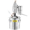 imageVEVOR Alcohol Still 8Gal30L Alcohol Distiller with Ceramic Balls for Purer Wine Distillery Kit for Alcohol with Brewing Kit for DIY Whisky Wine Brandy50L