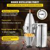 imageVEVOR Alcohol Still 8Gal30L Alcohol Distiller with Ceramic Balls for Purer Wine Distillery Kit for Alcohol with Brewing Kit for DIY Whisky Wine Brandy50L