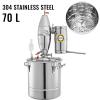 imageVEVOR Alcohol Still 8Gal30L Alcohol Distiller with Ceramic Balls for Purer Wine Distillery Kit for Alcohol with Brewing Kit for DIY Whisky Wine Brandy70L