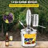 imageVEVOR Alcohol Still 8Gal30L Alcohol Distiller with Ceramic Balls for Purer Wine Distillery Kit for Alcohol with Brewing Kit for DIY Whisky Wine Brandy30L