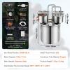 imageVEVOR Alcohol Still with Thumper Keg 5Gal  19L Alcohol Distiller Distillery Kit for Alcohol with Copper Tube Buildin Thermometer ampamp Water Pump for Wine Whisky Brandy3 Gal