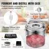imageVEVOR Alcohol Still with Thumper Keg 5Gal  19L Alcohol Distiller Distillery Kit for Alcohol with Copper Tube Buildin Thermometer ampamp Water Pump for Wine Whisky Brandy3 Gal