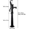 imageVEVOR Antique Hand Water Pump 146 x 59 x 256 inch Pitcher Pump wHandle Cast Iron Well Pump wPreset 05quot Holes for Easy Installation Old Fashion Pitcher Hand for Yard Ponds Garden BlackBlack