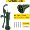 imageVEVOR Antique Hand Water Pump 146 x 59 x 256 inch Pitcher Pump wHandle Cast Iron Well Pump wPreset 05quot Holes for Easy Installation Old Fashion Pitcher Hand for Yard Ponds Garden BlackGreen