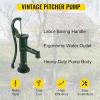 imageVEVOR Antique Hand Water Pump 146 x 59 x 256 inch Pitcher Pump wHandle Cast Iron Well Pump wPreset 05quot Holes for Easy Installation Old Fashion Pitcher Hand for Yard Ponds Garden BlackGreen