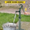 imageVEVOR Antique Hand Water Pump 146 x 59 x 256 inch Pitcher Pump wHandle Cast Iron Well Pump wPreset 05quot Holes for Easy Installation Old Fashion Pitcher Hand for Yard Ponds Garden BlackGreen