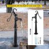 imageVEVOR Antique Hand Water Pump 146 x 59 x 256 inch Pitcher Pump wHandle Cast Iron Well Pump wPreset 05quot Holes for Easy Installation Old Fashion Pitcher Hand for Yard Ponds Garden BlackBlack