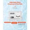 imageVEVOR Aquarium Wave Maker 25W 2380 GPH Adjustable Cross Flow Pump with Controller Magnetic DC 24V Aquarium Powerhead Strong Magnetic Base 360 Rotating Wavemaker for Saltwater Marine FreshwaterSubmersible  Return Pump