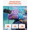 imageVEVOR Aquarium Wave Maker 25W 2380 GPH Adjustable Cross Flow Pump with Controller Magnetic DC 24V Aquarium Powerhead Strong Magnetic Base 360 Rotating Wavemaker for Saltwater Marine FreshwaterMini
