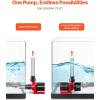 imageVEVOR Aquarium Wave Maker 25W 2380 GPH Adjustable Cross Flow Pump with Controller Magnetic DC 24V Aquarium Powerhead Strong Magnetic Base 360 Rotating Wavemaker for Saltwater Marine FreshwaterSubmersible  Return Pump