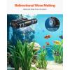 imageVEVOR Aquarium Wave Maker 25W 2380 GPH Adjustable Cross Flow Pump with Controller Magnetic DC 24V Aquarium Powerhead Strong Magnetic Base 360 Rotating Wavemaker for Saltwater Marine FreshwaterCross Flow
