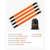 imageVEVOR Axle Straps 4 Pack of 2 in x 384 Inch Heavy Duty Axle Tie Down Straps with D Rings Protective Sleeves 12000 lbs Break Strength Tire Wheel Tie Down for Car Trailer Truck Towing ampamp Hauling