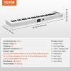 imageVEVOR Bluetooth ampamp MIDI Portable Electronic Digital Foldable Piano with Sustain Pedal Touch Sensitive Lighted Bag Rechargeable for Beginners Teens Adults 61 Key Black BX1161 Key White