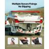 imageVEVOR Boat Trailer Transom Straps 2PK 2 x 24 Adjustable Boat Straps 1500lb Break Strength with Security Lock S Hooks and Boat Pads Transom Tiedowns for Trailer Boat or Kayak Secure