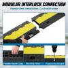 imageVEVOR Cable Protector Ramp 2 Channel 22000 lbsaxle Capacity Heavy Duty TPU Wire Cord Cover Ramp Hose Protector Driveway Traffic Speed Bump wTPR FlipOpen Top Cover for Indoor ampamp Outdoor1 PC