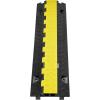 imageVEVOR Cable Protector Ramp 2 Channel 22000 lbsaxle Capacity Heavy Duty TPU Wire Cord Cover Ramp Hose Protector Driveway Traffic Speed Bump wTPR FlipOpen Top Cover for Indoor ampamp Outdoor5 PCs