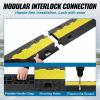 imageVEVOR Cable Protector Ramp 2 Channel 22000 lbsaxle Capacity Heavy Duty TPU Wire Cord Cover Ramp Hose Protector Driveway Traffic Speed Bump wTPR FlipOpen Top Cover for Indoor ampamp Outdoor5 PCs