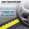 imageVEVOR Cable Protector Ramp 2 Channel 22000 lbsaxle Capacity Heavy Duty TPU Wire Cord Cover Ramp Hose Protector Driveway Traffic Speed Bump wTPR FlipOpen Top Cover for Indoor ampamp Outdoor5 PCs