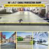 imageVEVOR Cable Protector Ramp 4 Packs 2 Channels Rubber Modular Speed Bumps Rated 11000 LBS Load Capacity Protective Wire Cord Ramp Driveway Rubber Traffic Speed Bumps Hump Cable Protector2 Pcs