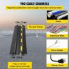 imageVEVOR Cable Protector Ramp 4 Packs 2 Channels Rubber Modular Speed Bumps Rated 11000 LBS Load Capacity Protective Wire Cord Ramp Driveway Rubber Traffic Speed Bumps Hump Cable Protector2 Pcs