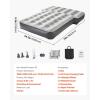 imageVEVOR Car Air Mattress Inflatable Car Camping Mattress Fits Toyota 4runner Jeep Wrangler JK JKU JL JLU 4 Door Flocking Thickened Blow Up Travel Beds Gray 2 Pillowsfit4runnerJKJL