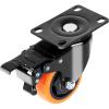 imageVEVOR Caster Wheels 4inch Swivel Plate Casters Set of 4 with Security AB Locking No Noise PVC Wheels Heavy Duty 350 lbs Load Capacity Per Caster NonMarking Wheels for Cart Furniture Workbench3inch