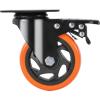 imageVEVOR Caster Wheels 4inch Swivel Plate Casters Set of 4 with Security AB Locking No Noise PVC Wheels Heavy Duty 350 lbs Load Capacity Per Caster NonMarking Wheels for Cart Furniture Workbench4 inch