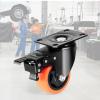 imageVEVOR Caster Wheels 4inch Swivel Plate Casters Set of 4 with Security AB Locking No Noise PVC Wheels Heavy Duty 350 lbs Load Capacity Per Caster NonMarking Wheels for Cart Furniture Workbench3inch