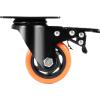 imageVEVOR Caster Wheels 4inch Swivel Plate Casters Set of 4 with Security AB Locking No Noise PVC Wheels Heavy Duty 350 lbs Load Capacity Per Caster NonMarking Wheels for Cart Furniture Workbench3inch