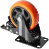 imageVEVOR Caster Wheels 4inch Swivel Plate Casters Set of 4 with Security AB Locking No Noise PVC Wheels Heavy Duty 350 lbs Load Capacity Per Caster NonMarking Wheels for Cart Furniture Workbench4 inch